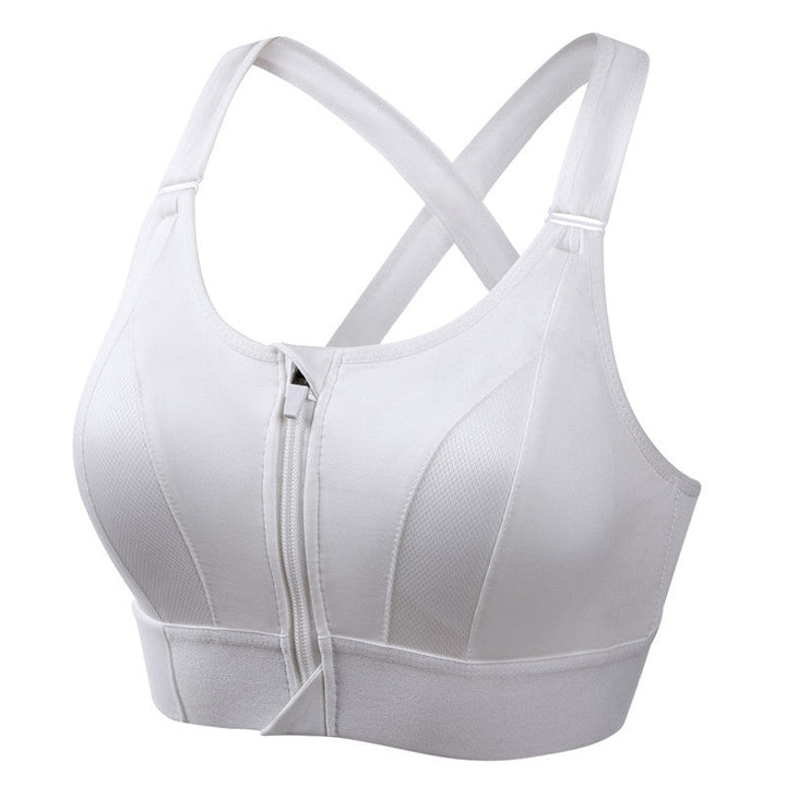 Kaia | Sleek High Support Front Zip Cross Back Sports Bra