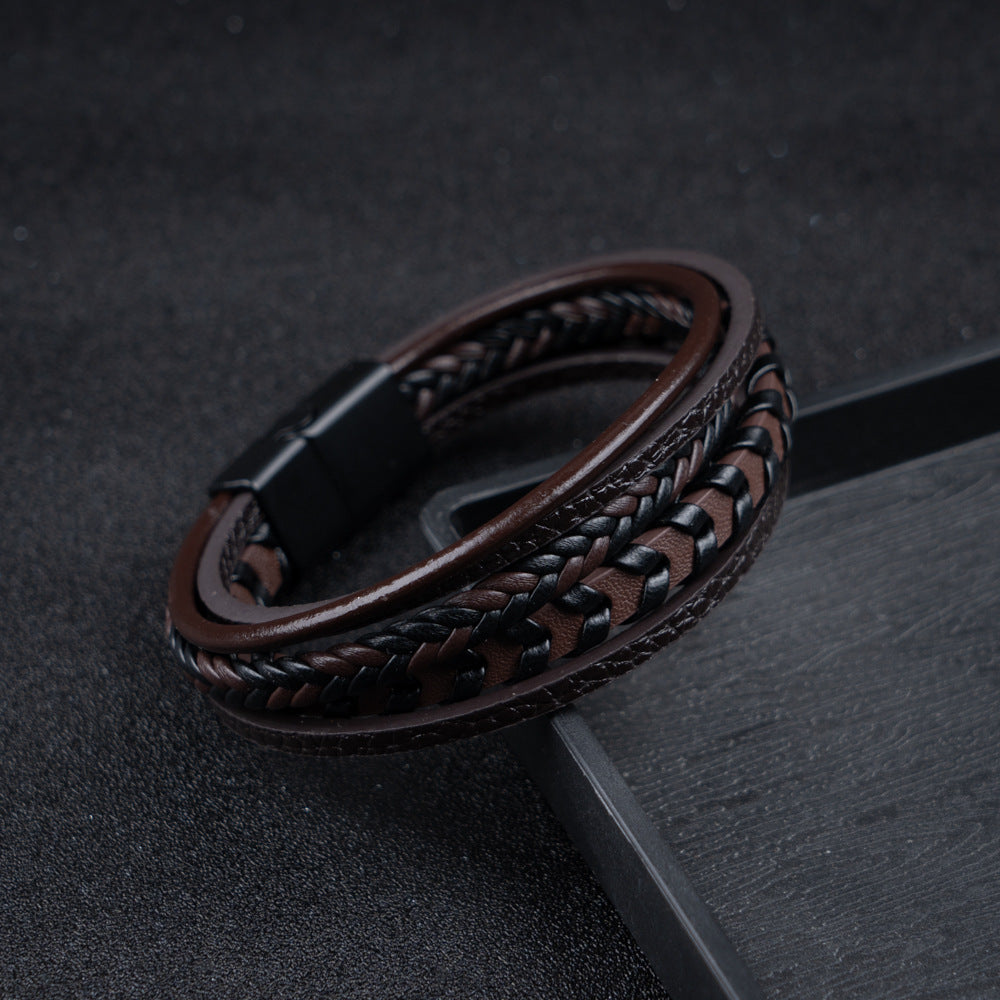 Ragnar | Stylish Multi-Strand Braided Leather Bracelet
