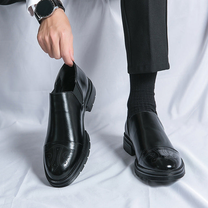 Eloise | Elegant Black Leather Slip-On Dress Shoes
