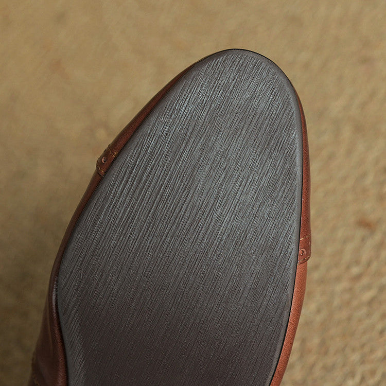 Eloise | Elegant Genuine Leather T-Strap Mary Jane Flats