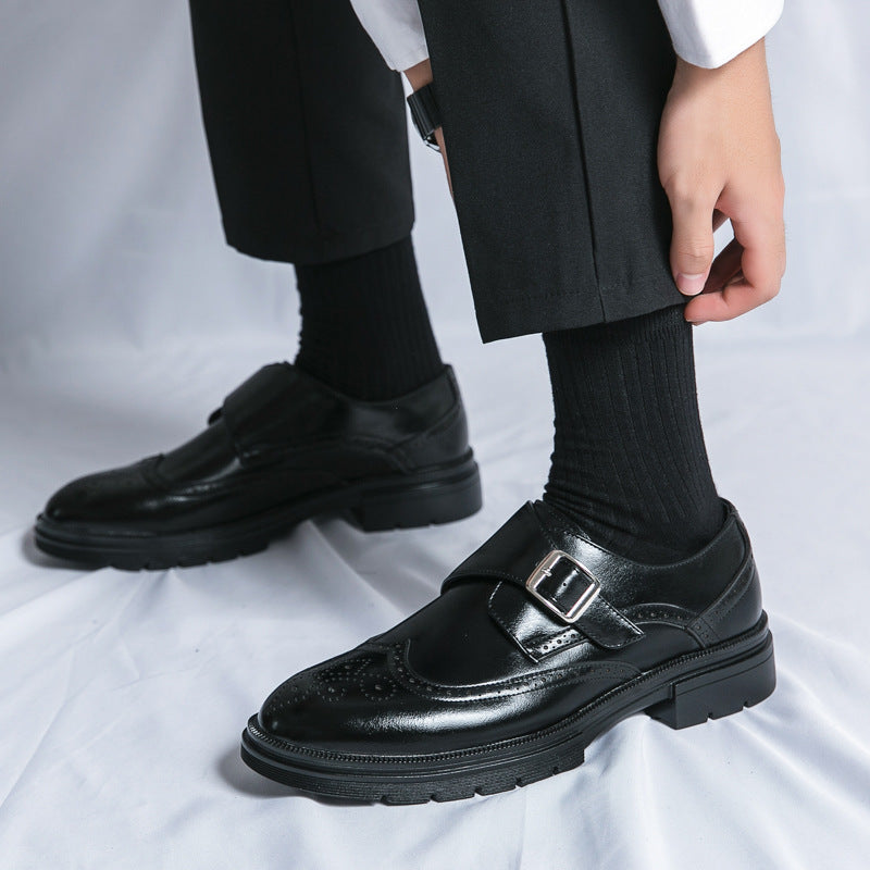 Eliana | Stylish Brown Leather Monk Strap Dress Shoes