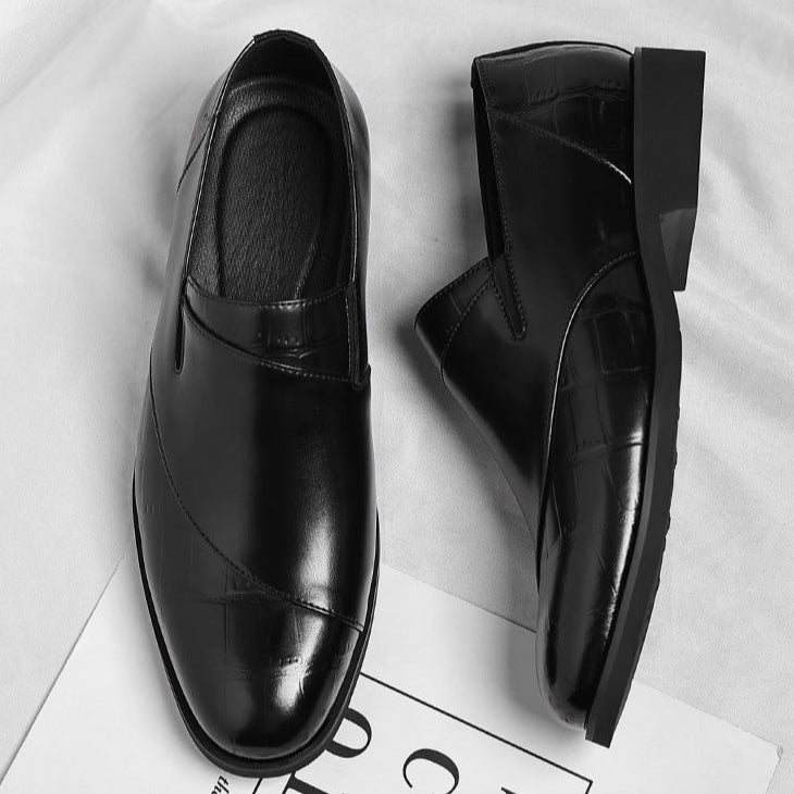 Nina | Sleek Premium Leather Slip-On Dress Loafers For Men