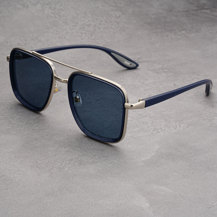 Hannah | Sleek Vintage Square Metal Frame Sunglasses