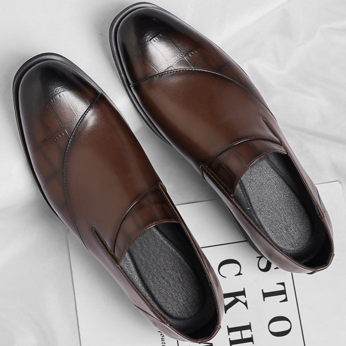 Nina | Sleek Premium Leather Slip-On Dress Loafers For Men