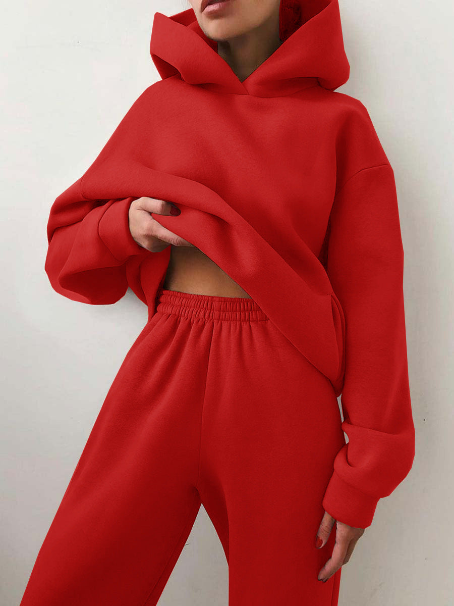 Carmen | Chic Cropped Hoodie Jogger Set Women