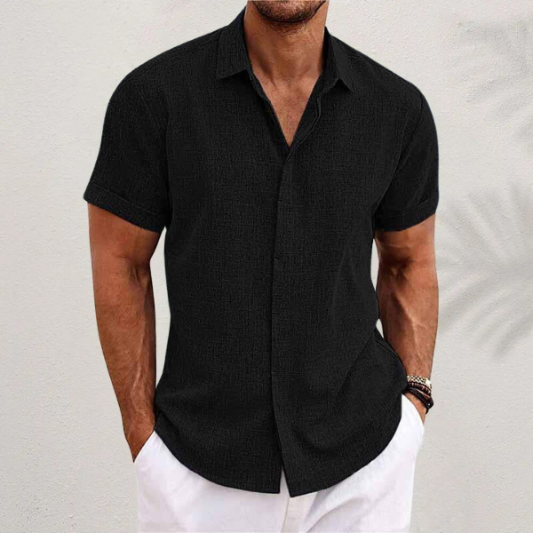 Harper | Stylish Short Sleeve Linen Button Up Shirt