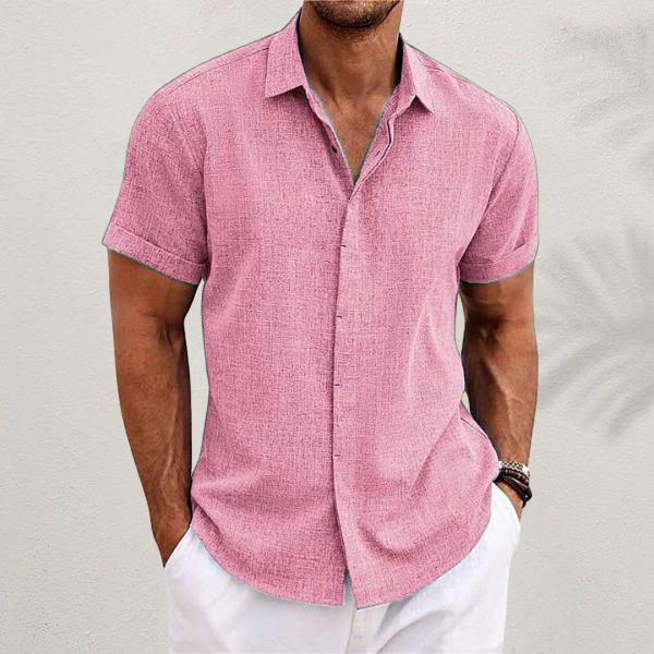 Harper | Stylish Short Sleeve Linen Button Up Shirt