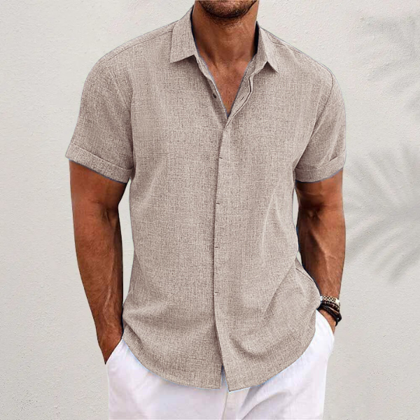Harper | Stylish Short Sleeve Linen Button Up Shirt
