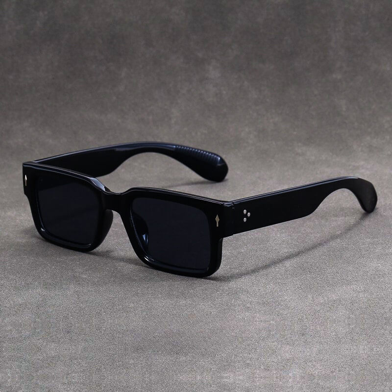 Eliza | Stylish Retro Square Frame Sunglasses With Blue Lenses