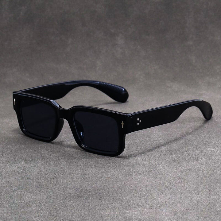 Eliza | Stylish Retro Square Frame Sunglasses With Blue Lenses