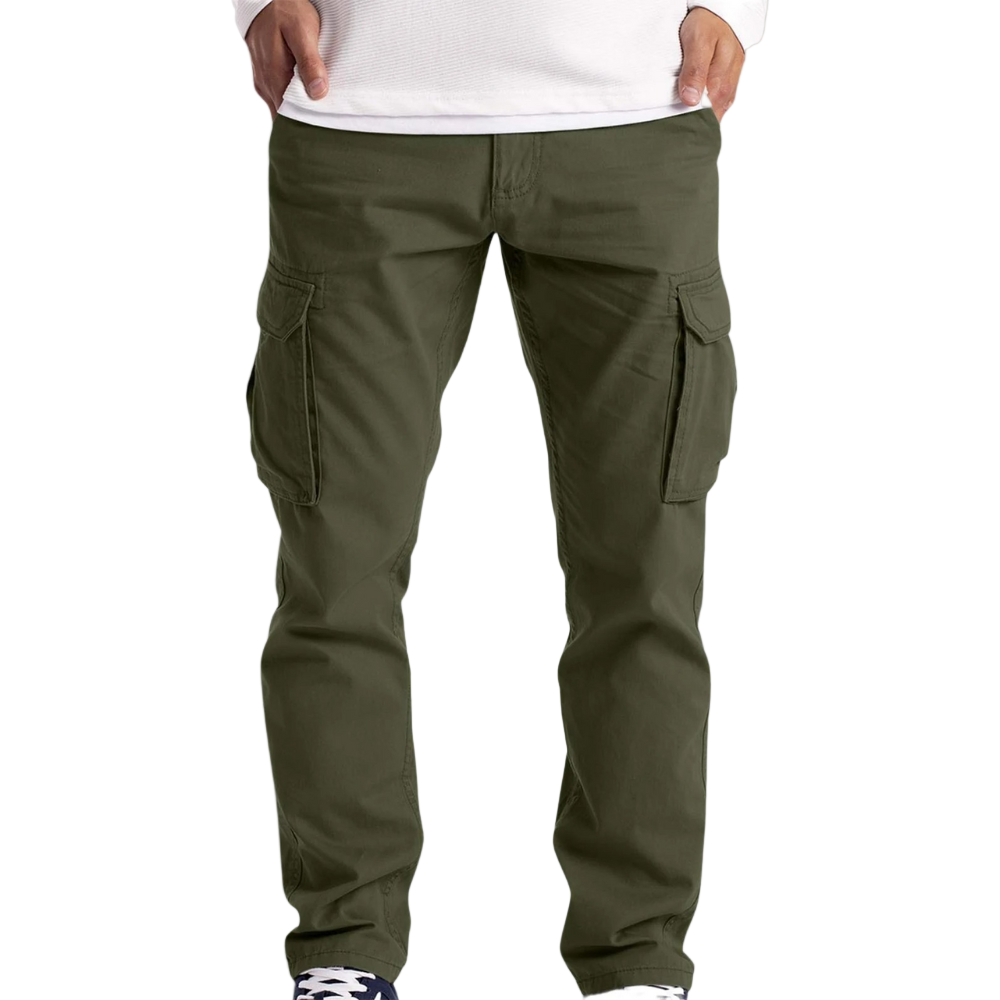 Gatlin | Stylish Men's Olive Green Cargo Pants With Multiple Pockets