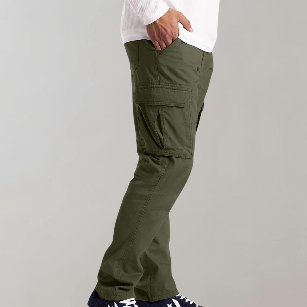 Gatlin | Stylish Men's Olive Green Cargo Pants With Multiple Pockets