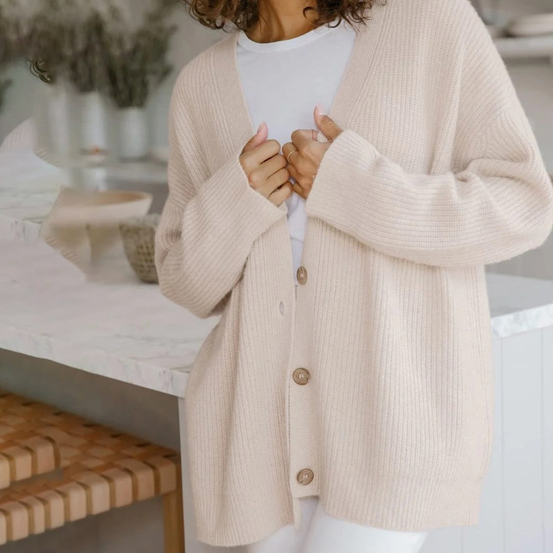 Cordelia | Elegant Oversized Ribbed Cardigan Women
