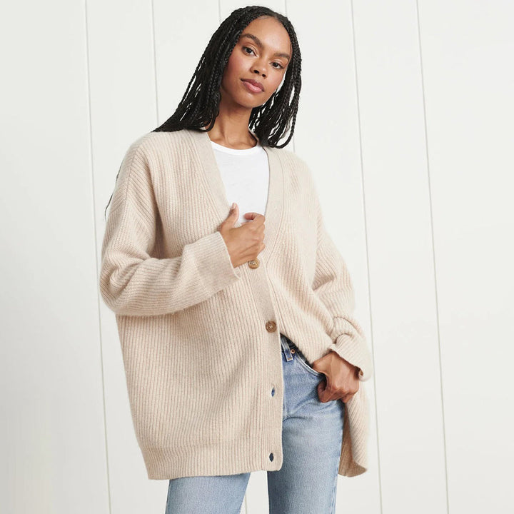 Cordelia | Elegant Oversized Ribbed Cardigan Women