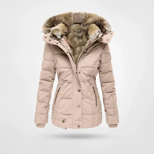 Eloise | Chic Waterproof Fur Hood Quilted Puffer Winter Jacket