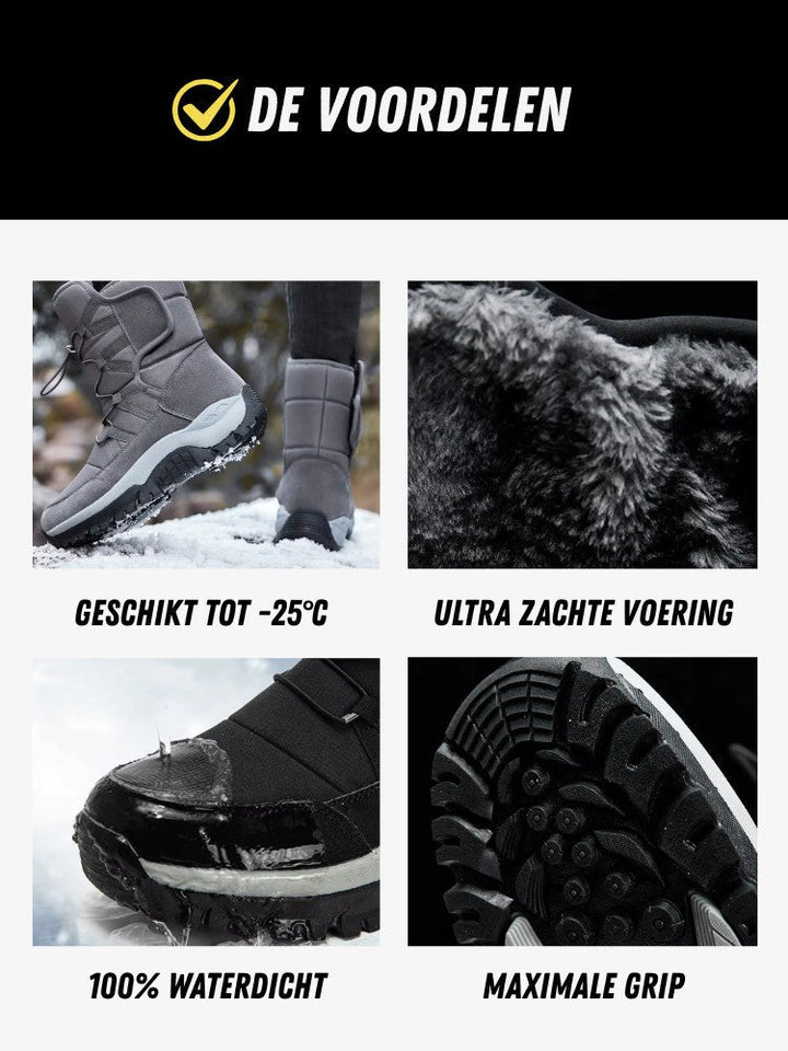 Phoebe | Stylish Men's Waterproof Snow Boots With Lace-Up Design