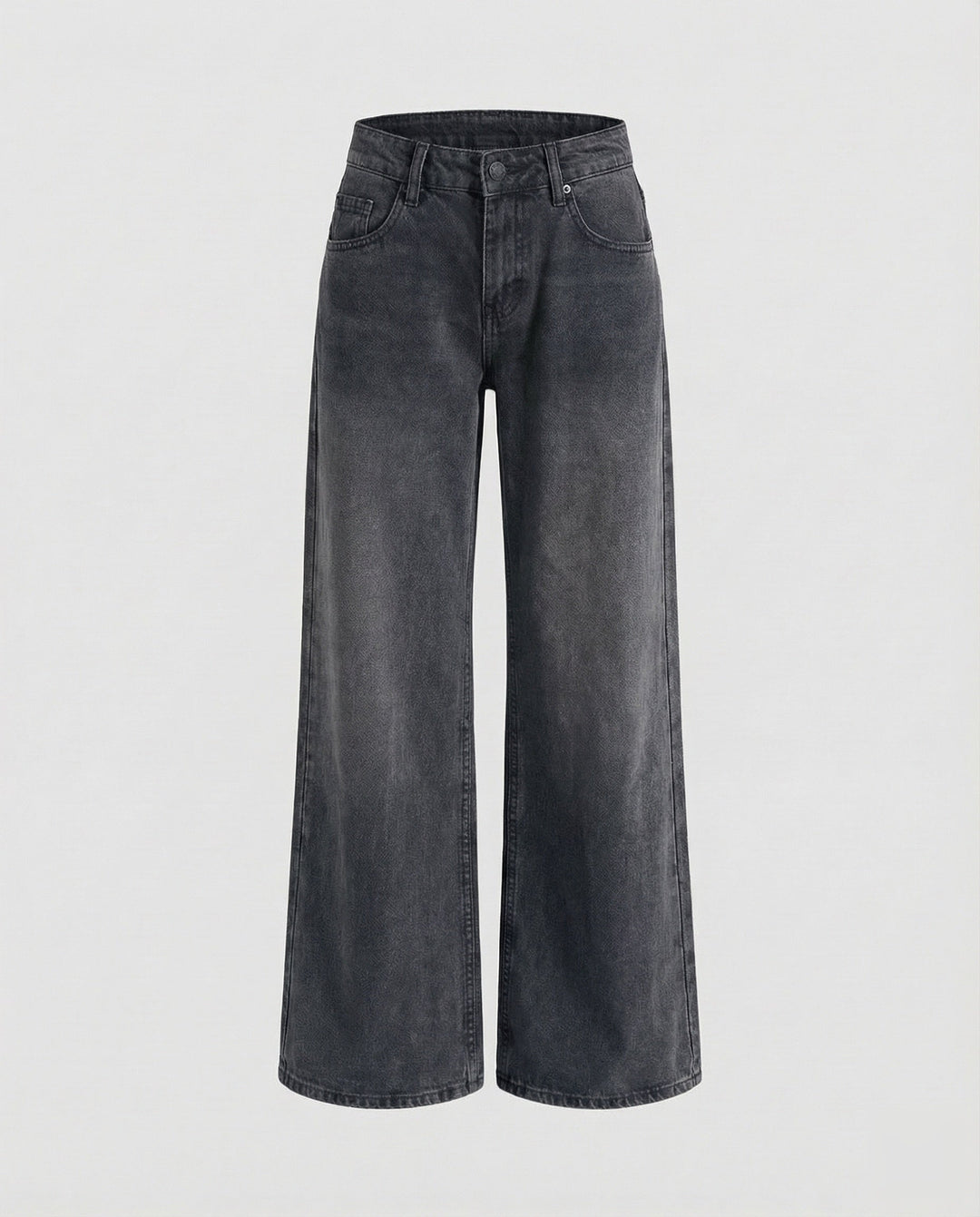 Damen gerade geschnittene Jeans mit niedriger Bundhöhe