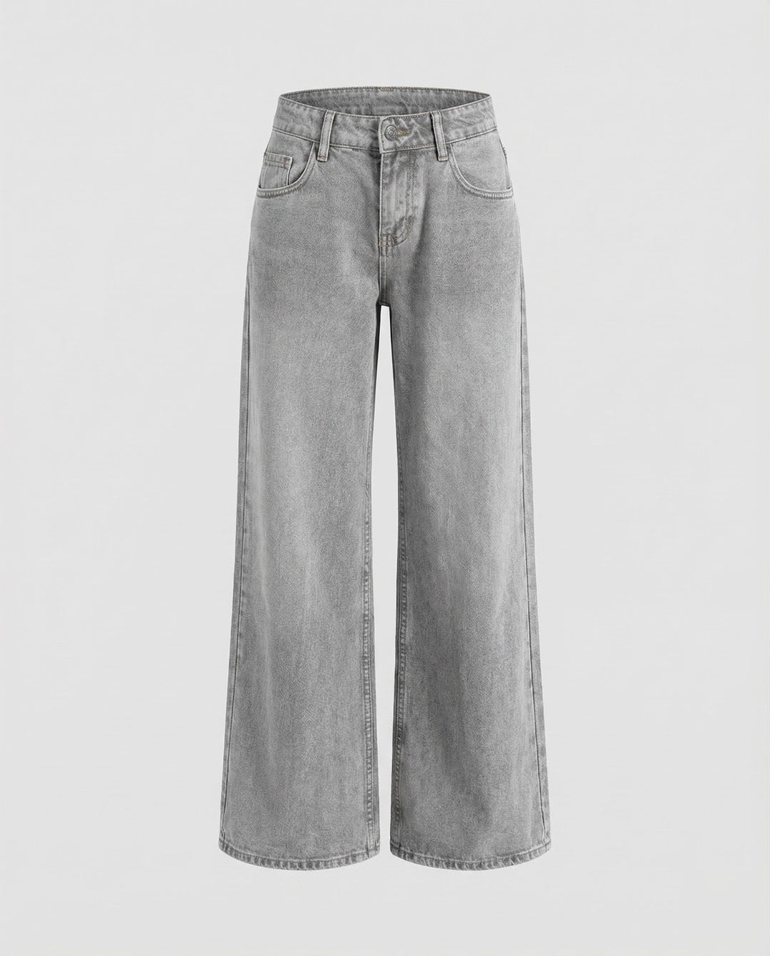 Damen gerade geschnittene Jeans mit niedriger Bundhöhe