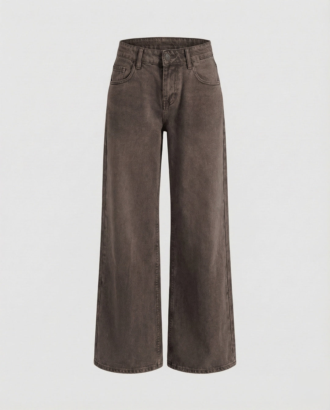 Damen gerade geschnittene Jeans mit niedriger Bundhöhe