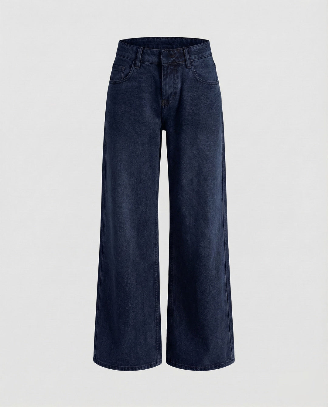 Damen gerade geschnittene Jeans mit niedriger Bundhöhe