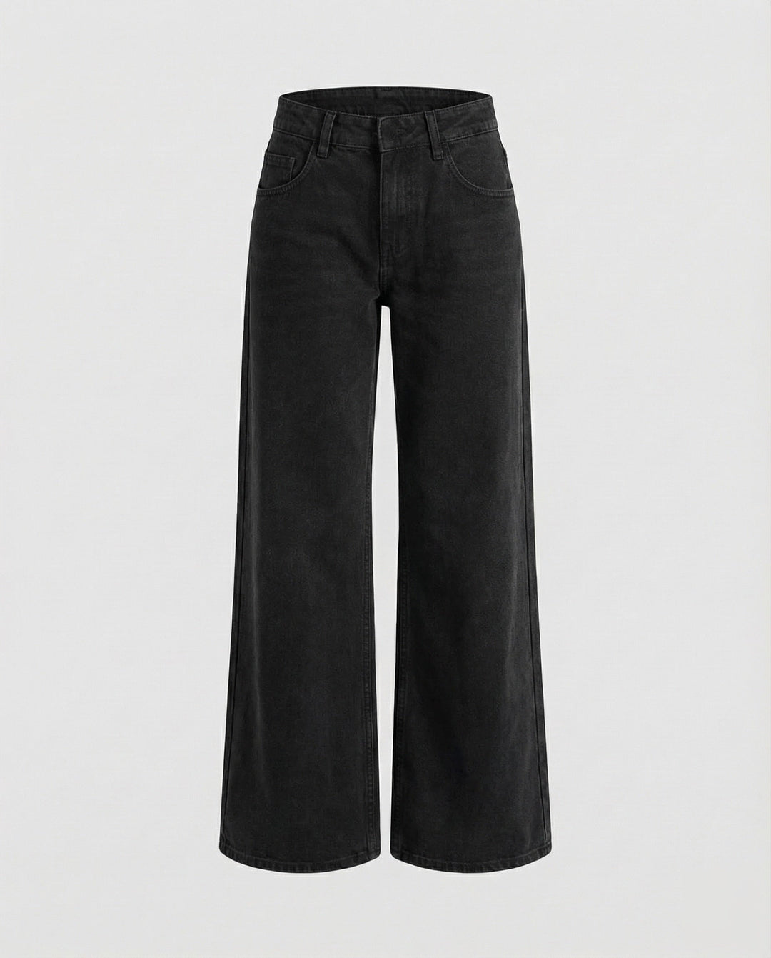 Damen gerade geschnittene Jeans mit niedriger Bundhöhe