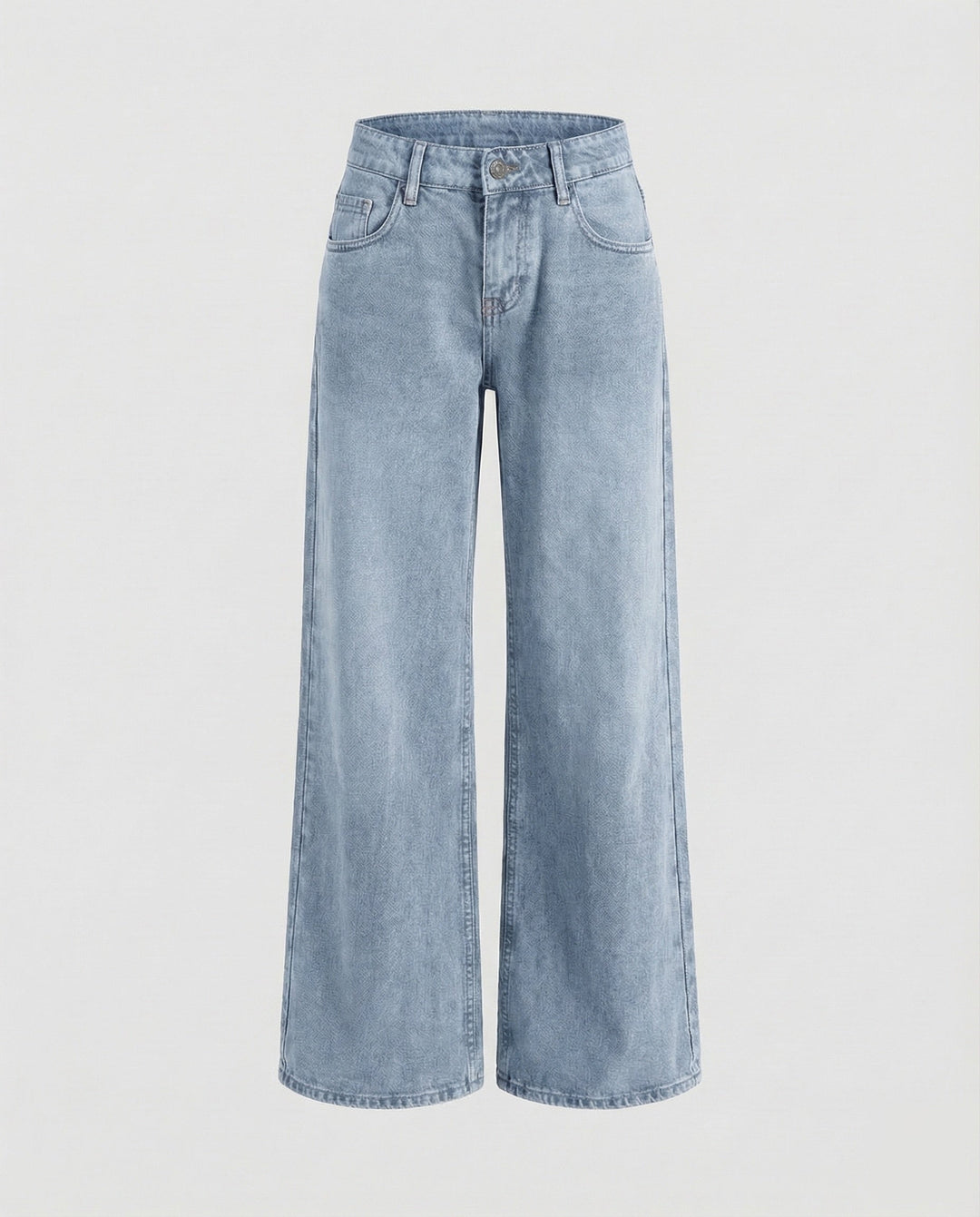 Damen gerade geschnittene Jeans mit niedriger Bundhöhe