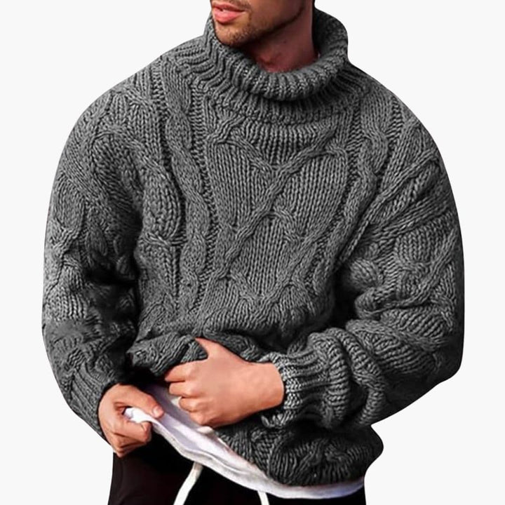Marcus | Stylish Men's Cable Knit Turtleneck Sweater