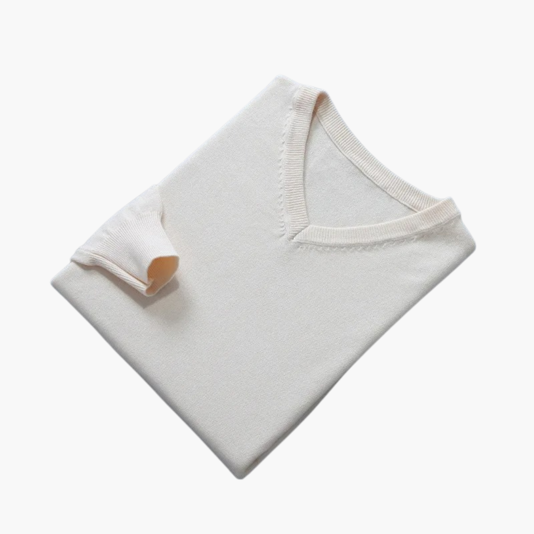 Wellington | Stylish Men's Light Blue V-Neck Pullover Sweater