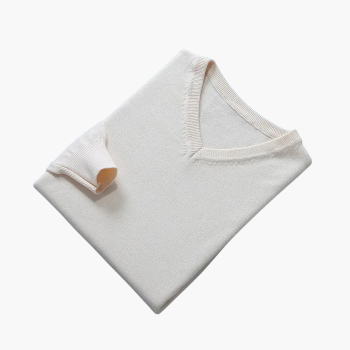 Wellington | Stylish Men's Light Blue V-Neck Pullover Sweater