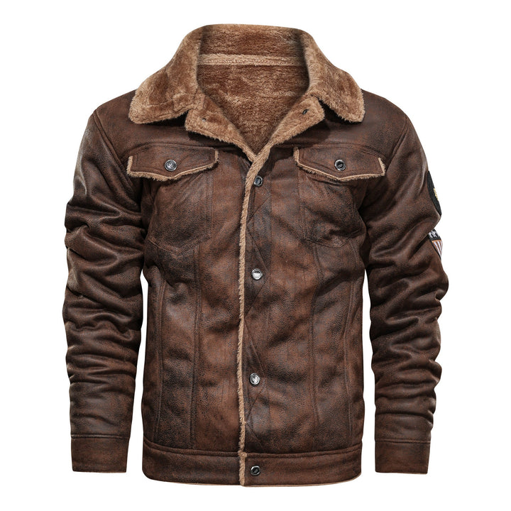 Serena | Stylish Men's Sherpa-Lined Brown Suede Trucker Jacket