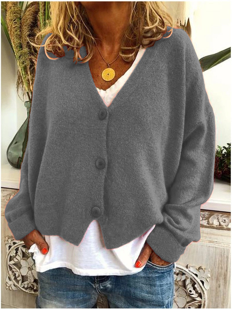 Kira | Cozy V-Neck Button Up Knit Cardigan Women