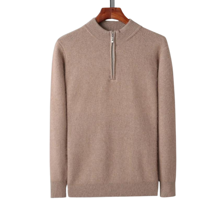 Baxter | Elegant Quarter Zip Cashmere Sweater Men - Luxury Pullover