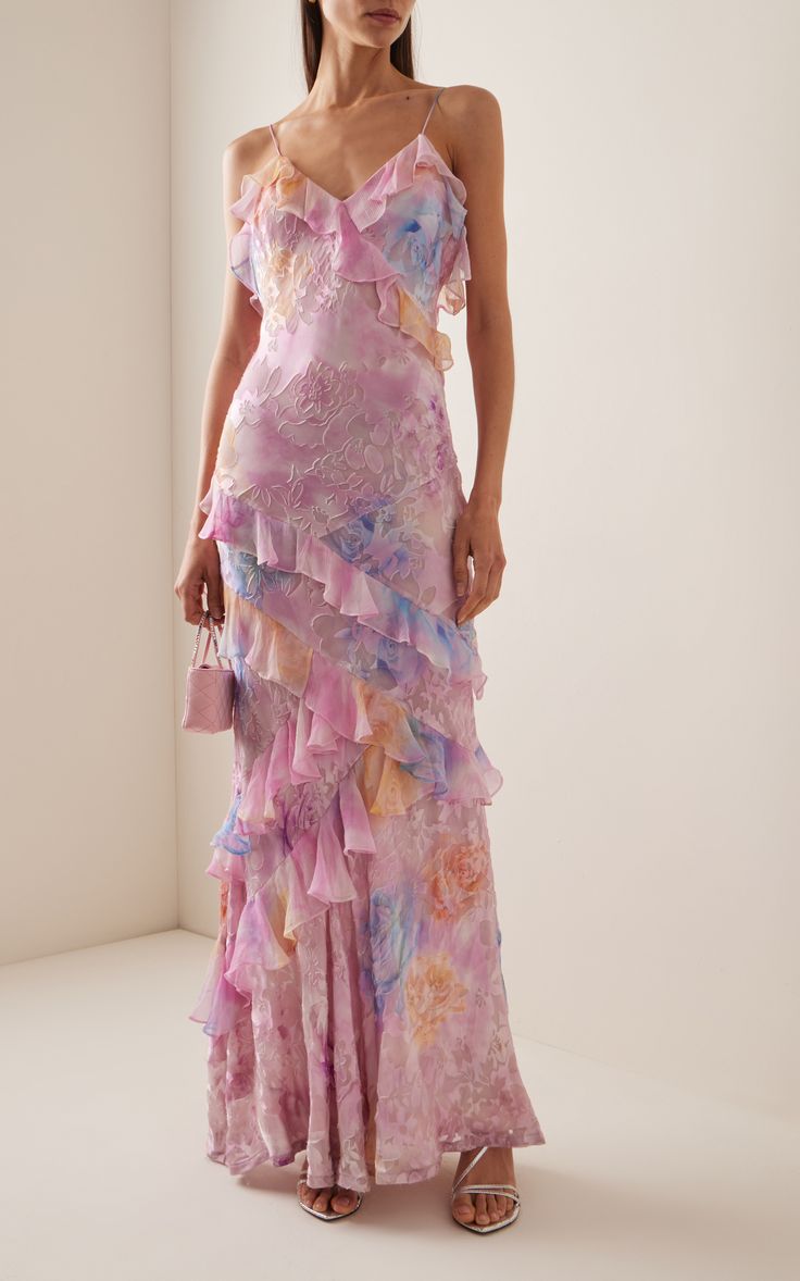 Violet | Elegant Halter Ruffle Tiered Maxi Dress
