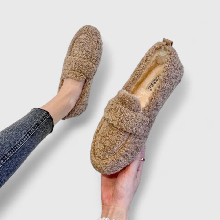 Margot | Cozy Sherpa Slip-On House Slippers With Non-Slip Sole