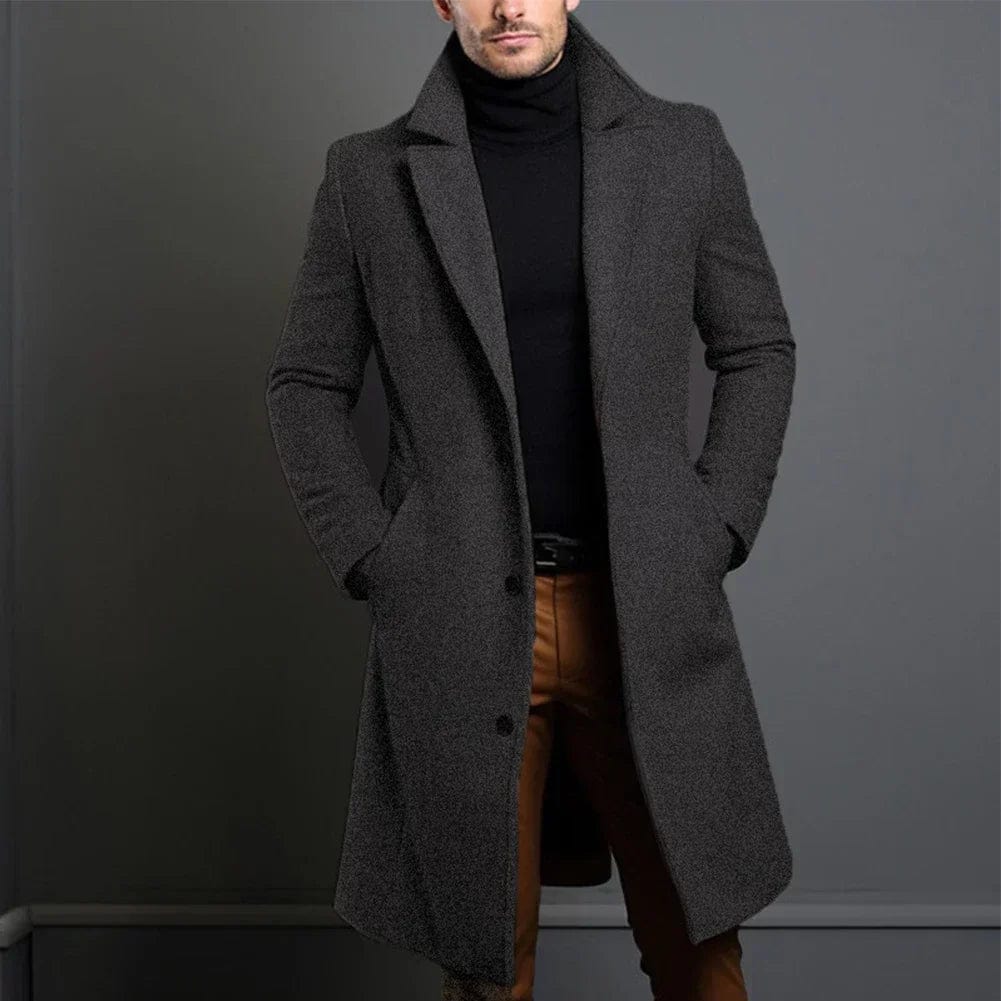 Sienna | Elegant Long Wool Overcoat With Tailored Lapels