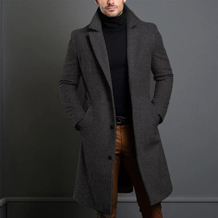 Sienna | Elegant Long Wool Overcoat With Tailored Lapels