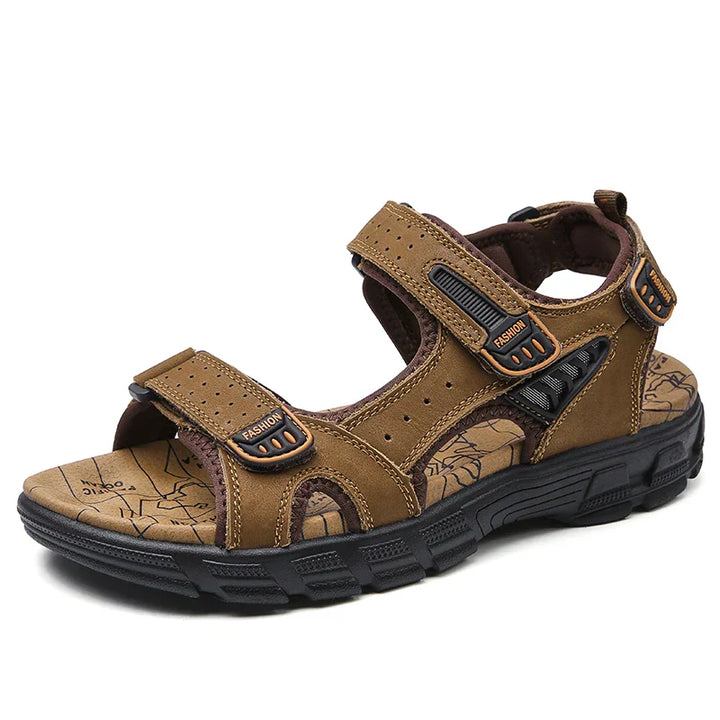 Jasper | Rugged Orthopedic Hiking Sandals Men - Black Leather