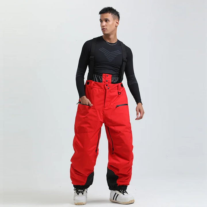 Phoebe | Stylish Unisex Beige Ski Bib Pants With Suspenders
