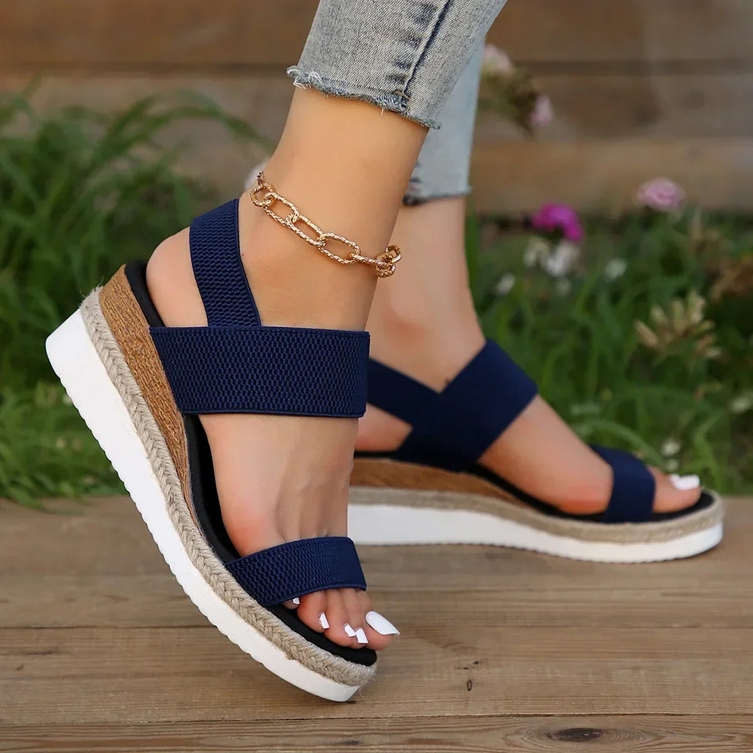 Lily | Stylish Platform Espadrille Slip-On Sandals