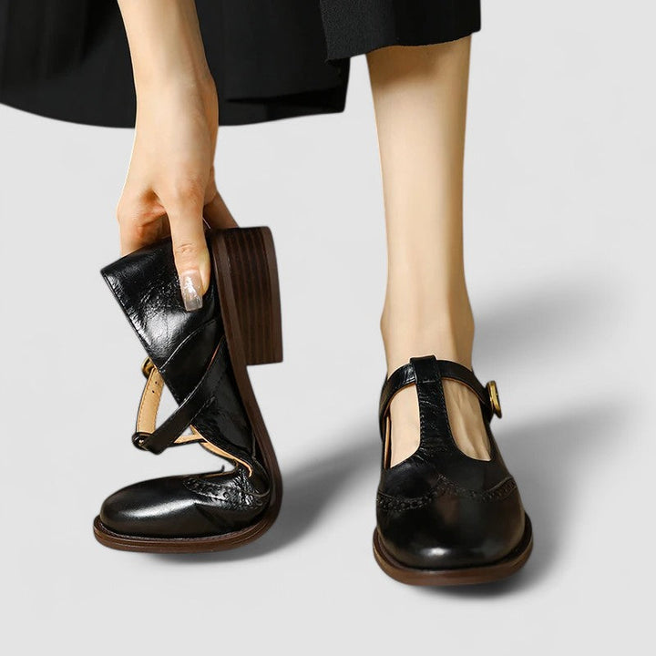 Cordelia | Elegant T-Strap Mary Jane Shoes With Block Heel