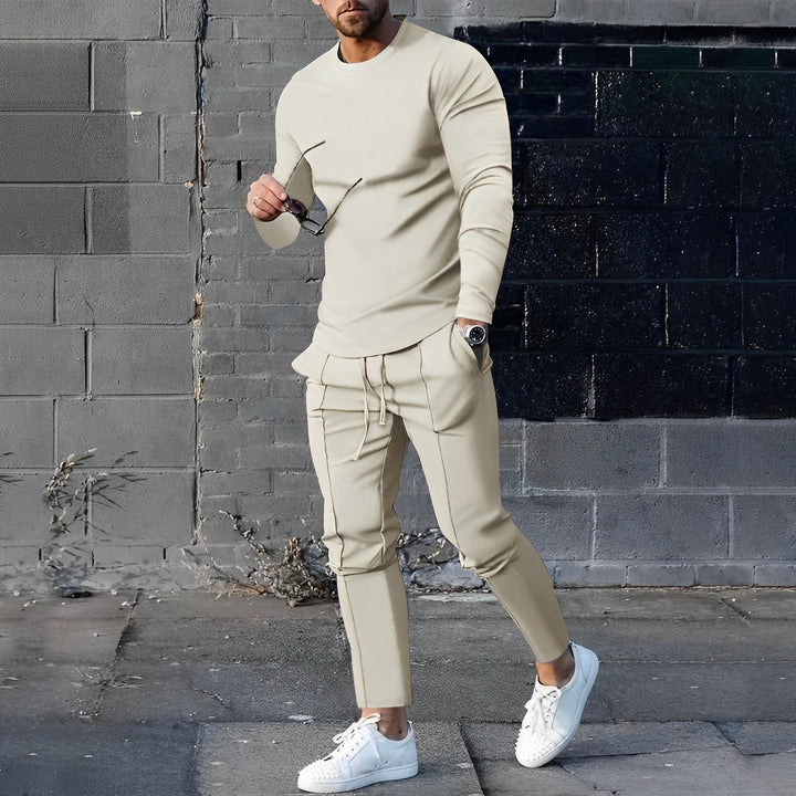 Xavier | Stylish Black Two Piece Tracksuit Set For Men
