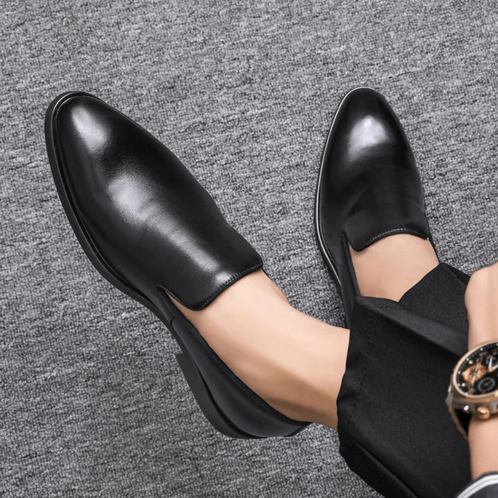 Zoe | Sleek Genuine Leather Slip-On Loafers For Men
