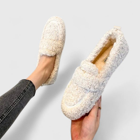 Margot | Cozy Sherpa Slip-On House Slippers With Non-Slip Sole