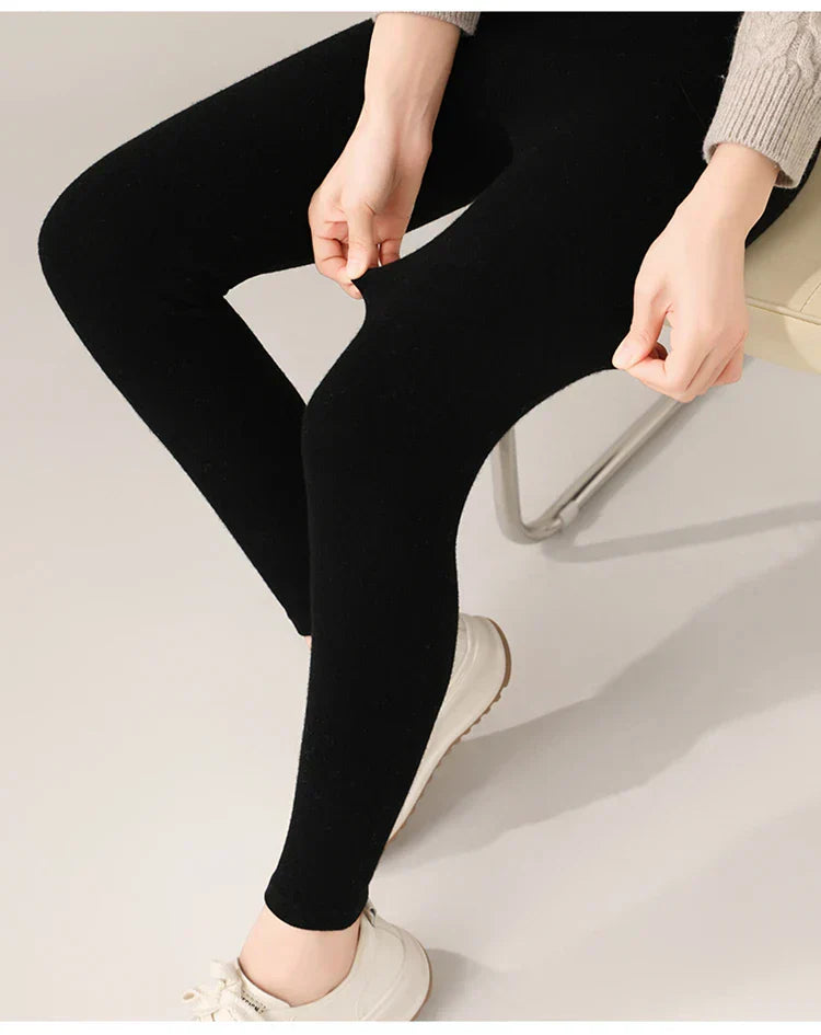 Evelyn | Elegant High Waist Knitted Wool Leggings