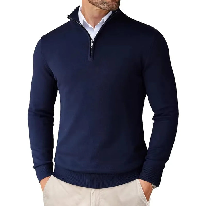 Wellington | Sleek Men's Quarter Zip Pullover Sweater