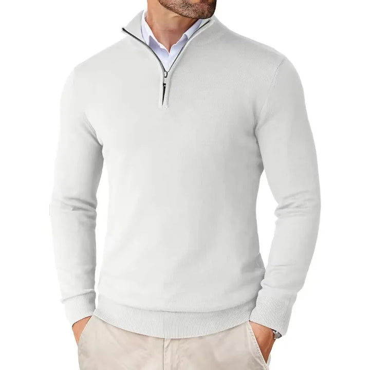 Isla | Sleek Quarter Zip Pullover Sweater For Men