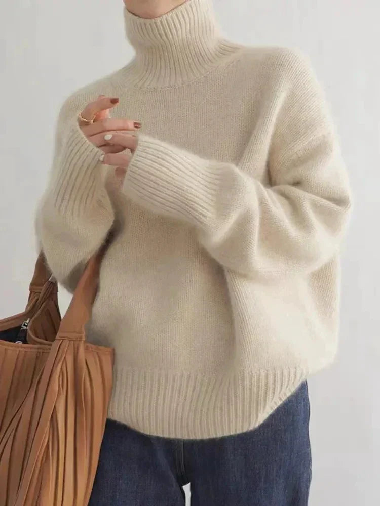 Rosie | Elegant Oversized Turtleneck Knit Sweater
