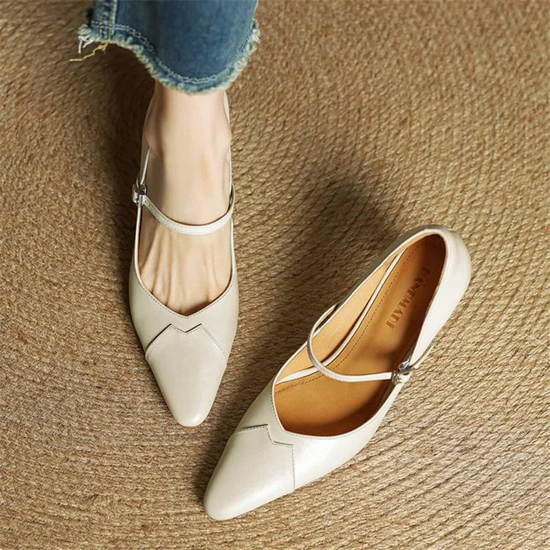 Evie | Genuine Leather Heels with Strap