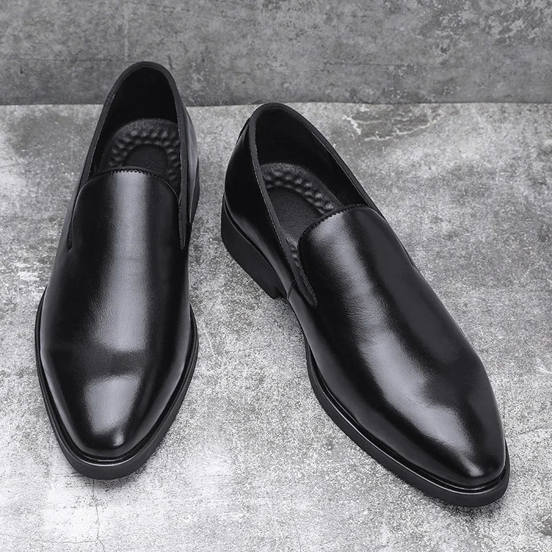 Zoe | Sleek Genuine Leather Slip-On Loafers For Men