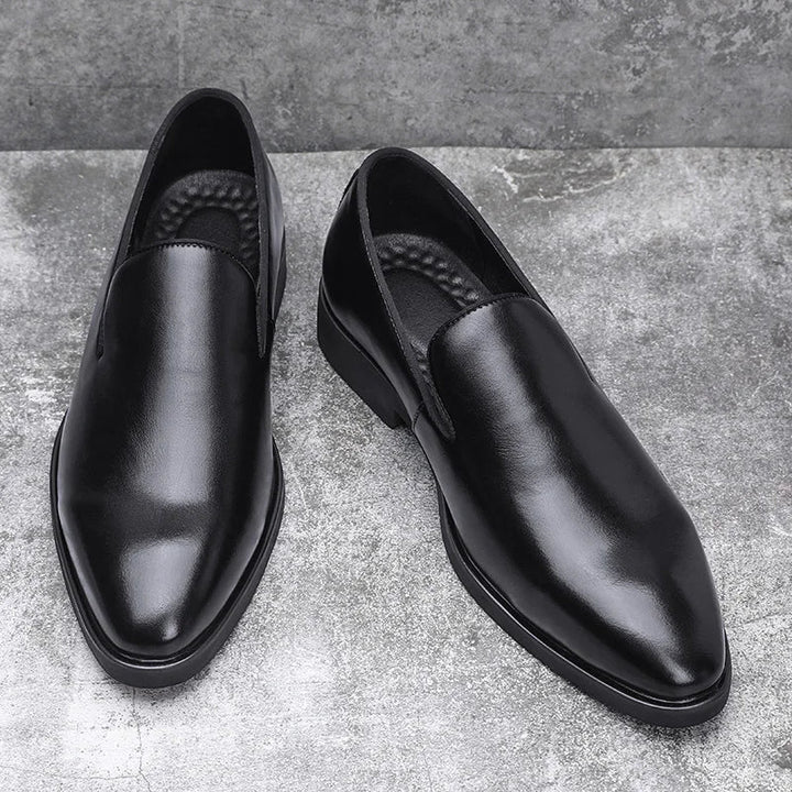 Zoe | Sleek Genuine Leather Slip-On Loafers For Men